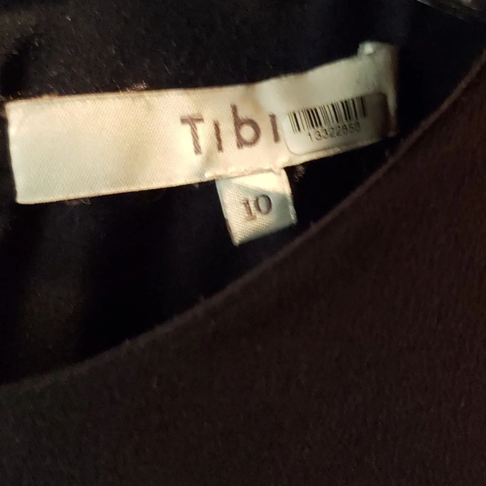 Tibi Navy Silk Tie Neck Dress Sz 10 - Picture 4 of 6